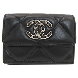 Carteira Chanel Matelassé Tri-fold Preto