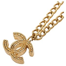 Chanel Coco Mark Chain Anhänger Halskette Golden