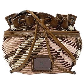 Bolso de lana Burberry Blue Label Castaño Rosa Azul