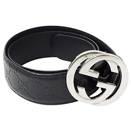 Gucci Men's Leather Belt Black
