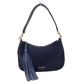 Bolsa de ombro em couro azul marinho Jimmy Choo Azul marinho
