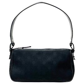 Salvatore Ferragamo Black Canvas Handbag Black