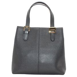 Bolso de mano Burberry de cuero negro Negro