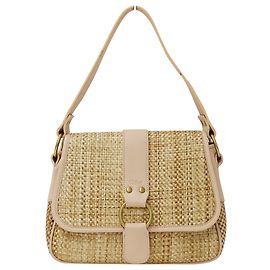 Bolsa de palha Chloé Beige Pink Bege