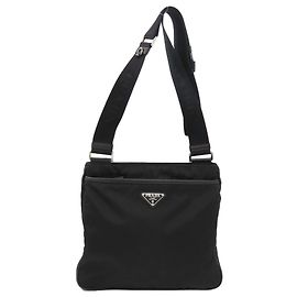 Borsa a tracolla Prada in nylon Nero