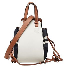 Loewe Anagram Hammock Sailor Handbag White Navy blue