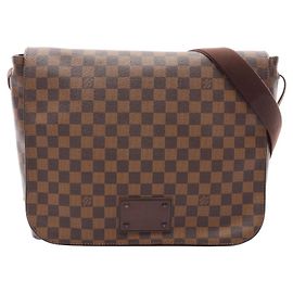 Borsa a tracolla Louis Vuitton Brooklyn GM Damier Ebene Marrone