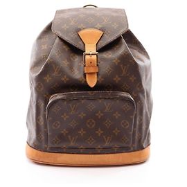 Zaino Louis Vuitton Montsouris GM Marrone Monogramma