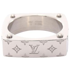 Louis Vuitton Monogram Bold Band Ring Silvery