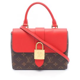 Louis Vuitton Rocky BB Monogram Coquelicot Handbag Brown Red Monogram