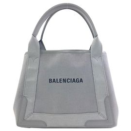 Saco Tote Balenciaga em lona cinza Marrom