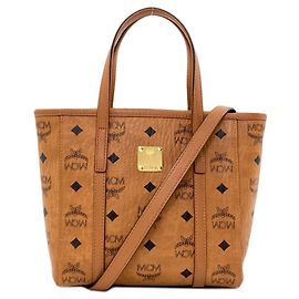 Bolsa de mão 2-Way MCM em PVC marrom Marrom