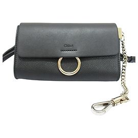Mini borsa a tracolla Chloé Faye in pelle Nero