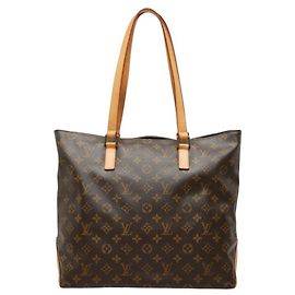 Louis Vuitton Monogram Cabas Mezzo Shoulder Bag Tote Brown