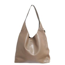 Bolsa de Ombro COACH Brooklyn em Couro Grão Marrom