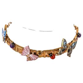 Collar de cadena de mariposa VERSACE x Dua Lipa Azul