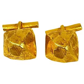 Hermès Gemelos Hermes Vintage Gold Stud Dorado