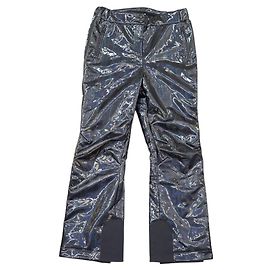 NEUE FENDI LOGO SKIHOSE FAB199 L 44 GLÄNZEND SCHWARZES POLYESTER Schwarz