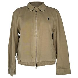 Giacca Polo Ralph Lauren con zip bidirezionale in cotone beige Beige