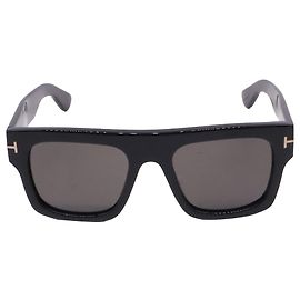 Tom Ford Fausto Rectangular Sunglasses in Black Acetate Black