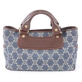 Bolso Céline Boogie Denim Macadam Azul Castaño Azul