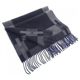 Hermès Lenço Hermes H Passant Marrom Preto