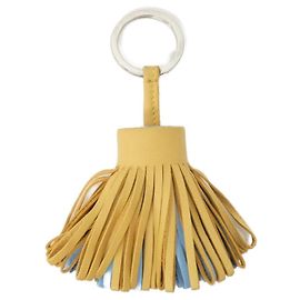 Hermès Hermes Carmen Tricolor Keyring Silvery Yellow
