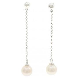 Autre Marque Pendientes de botón Tiffany Silver 925 Otro