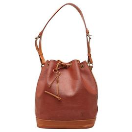 Louis Vuitton Epi Noe One-Shoulder Bag Brown Golden