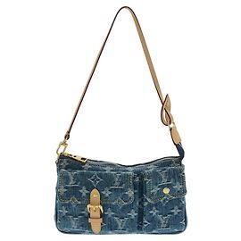 Louis Vuitton Monogram Denim Pochette Accessoires Azul