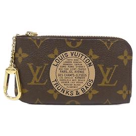 Louis Vuitton Monogram Pochette Clé Coin & Key Case Marrom