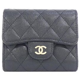 Carteira Chanel Timeless Classic Line AP0229 Preto Bordeaux