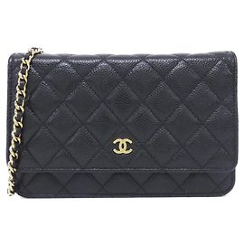 Catena per portafoglio Chanel Timeless Classic Line AP0250 Nero Bordò