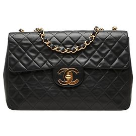 Chanel Coco Mark Matelassé Chain Shoulder Bag Black