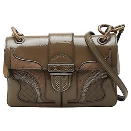 Sac à épaule Bottega Veneta Intrecciato Marron