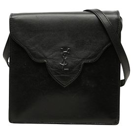 Autre Marque Borsa a tracolla Saint Laurent Vintage YSL Logo Nero