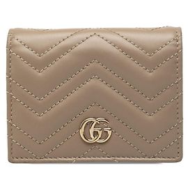 Portefeuille Gucci GG Marmont bi-fold Gris