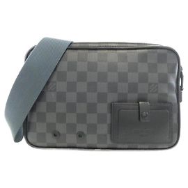 Bolso de hombro Louis Vuitton Damier Graphite Alpha Messenger Castaño Negro Damier ebene