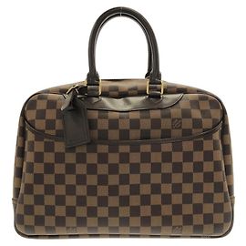 Louis Vuitton Damier Bowling Vanity Handbag Brown