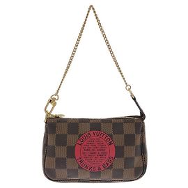 Louis Vuitton Damier Mini Pochette Accessoires Castaño