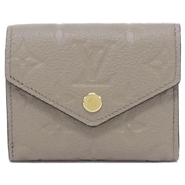 Louis Vuitton Monogram Empreinte Portefeuille Zoe Wallet Beige Gris