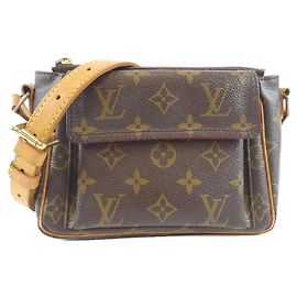 Bolso de hombro Louis Vuitton Monogram Viva Cite PM Castaño