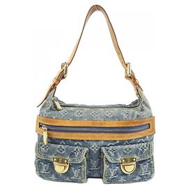 Louis Vuitton Monogram Denim Baggy PM M95049 Bolsa de ombro Azul