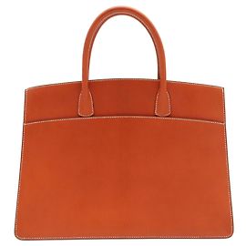 Hermès HERMES Whitebus GM Handtasche Braun Weiß Haselnuss