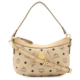 Sac à épaule MCM Visetos Glam Beige