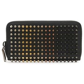 Christian Louboutin Panettone Round Long Wallet with Spike Studs Black Red Multiple colors