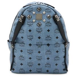 MCM Visetos Glam Backpack Blue