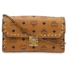 Bolsa de Ombro Pochette MCM Visetos Marrom