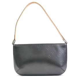 Bolso de hombro Louis Vuitton Monogram Mat Castaño Negro