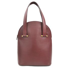 Cartier Handtasche aus burgunderrotem Leder Andere